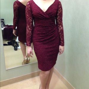 RL Burgundy lace dress